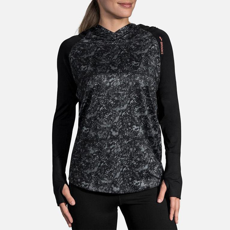 Brooks Dash - Womens Running Jackets - Grey (03629NZEQ)